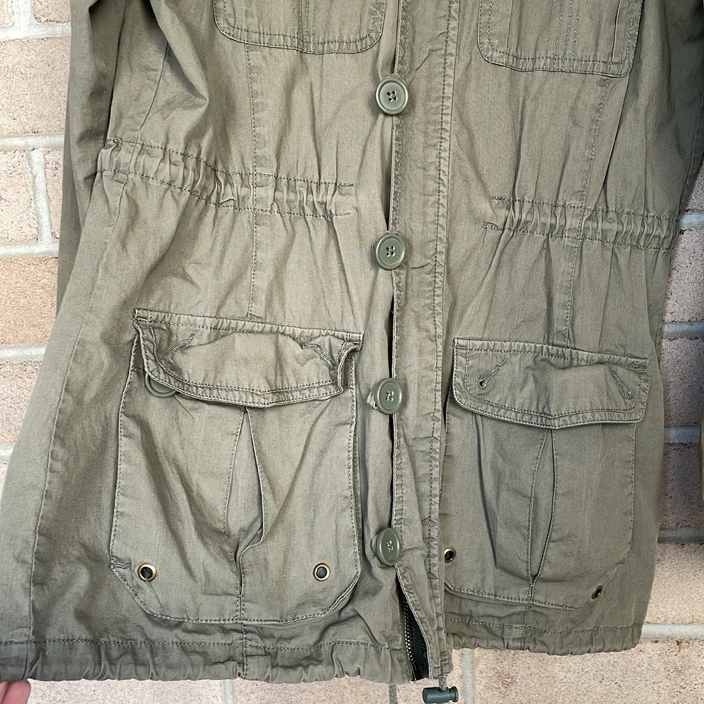 Billabong Olive Green Longline Utility Jacket